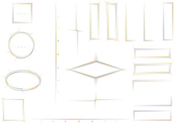 淡い色合いのシャープなシェープの組み合わせ　フレームセット