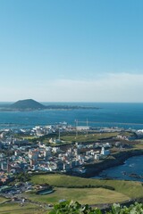 view of an island and a city, Jeju Island, South Korea