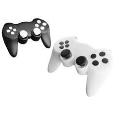 Double joystick clipart flat design icon isolated on transparent background, 3D render entertainment and gaming concept © Nut Creator