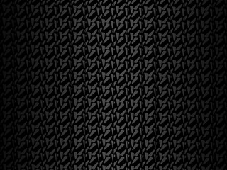 Black steel abstract background empty space for design. Modern technology innovation concept background. Unique ornamental metal sheet for background image.