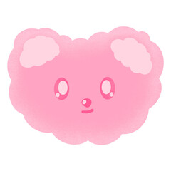 Cute Pink Bear Cartoon illustration Cute Bear Bear Sticker Cute Animal Animal Sticker Cute Element