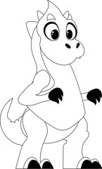 Obraz premium Fabulous, interesting and funny dinosaur. Coloring style