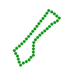Gaza strip map with dots illustration