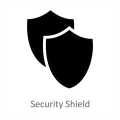 Security Shield and protection icon concept