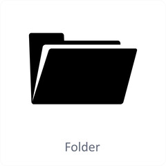 Folder and office icon concept