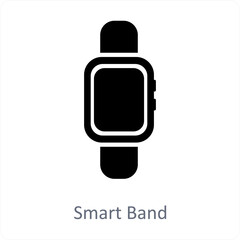 Smart Band and time icon concept