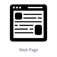Web Page and page icon concept