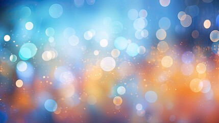 Vibrant colored glowing circles in dark bokeh background