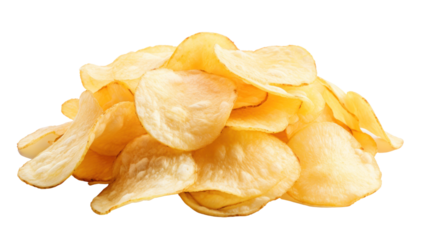 Potato Chips on the transparent background