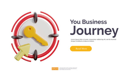 Target Keyword with Key Symbol aim 3D Icon illustration. SEO vector concept Isolate on white background © 200degrees