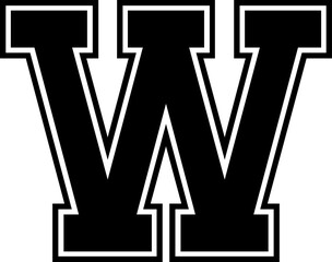  Alphabet American Football Monogram College Varsity Sports Alphabet  letter