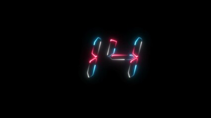 Fototapeta premium abstract colorful glowing neon count number illustration 4k 