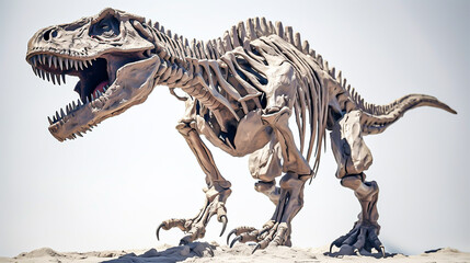 Fototapeta na wymiar ティラノサウルスの化石イメージ - image of Tyrannosaurus Fossil - No8-1 Generative AI