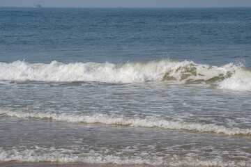 Amazing view of Arabian sea during the morning time in Calangute beach Goa, India, Ocean beach view early morning time