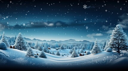 Christmas Background With Snowy Landscape Merry Christmas Background ,Hd Background