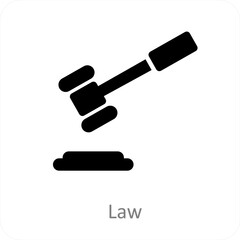 Law and justice icon concept