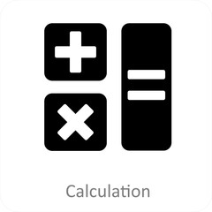 Obraz premium Calculation and calculate icon concept