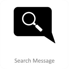 Search Message and find icon concept