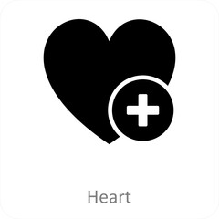 Obraz premium Heart and favorite icon concept