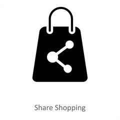 Share Shopping and share icon concept