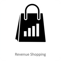 Revenue Shopping and money icon concept
