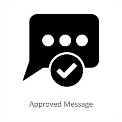 Approved Message and verify icon concept