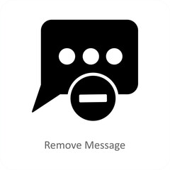 Remove Message and delete icon concept