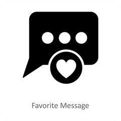 Favorite Message and message icon concept