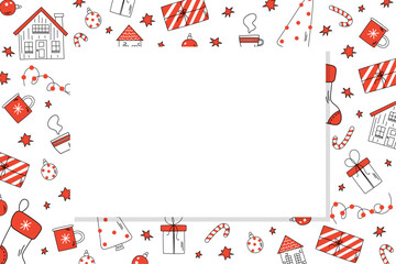 Christmas banner with space for text. Postcard. Christmas background.