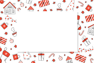Christmas banner with space for text. Postcard. Christmas background.