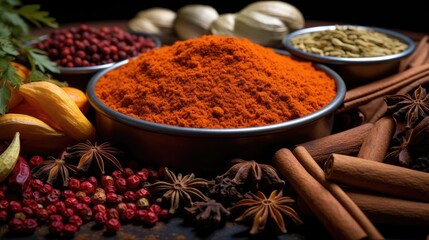 Closeup of spices
