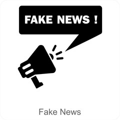 Fake News and news icon concept