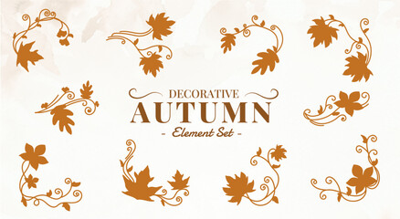 Decorative Autumn Illustration Set