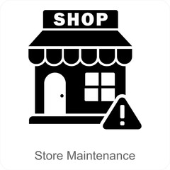 Store Maintenance and repair icon concept
