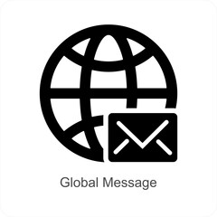 Global Message and message icon concept