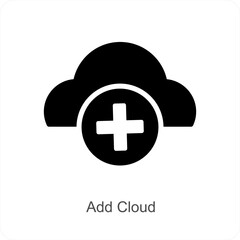 Add Cloud and computing icon concept