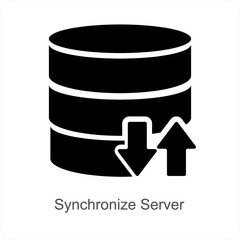 Synchronize Server and Sync icon concept