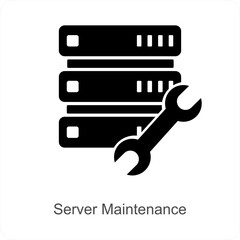 Server Maintenance and repair icon concept