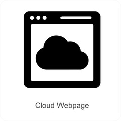 Cloud Webpage and website icon concept