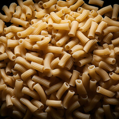 Fusilli pasta isolated on a black or white background