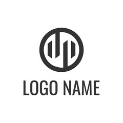 Monogram Initial Letter DP or PD Circle logo design vector. Simple, Minimalist, Modern, Trendy logo design for Brand, Business, Company, etc. 