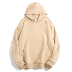 Light khaki hooded sweatshirt front