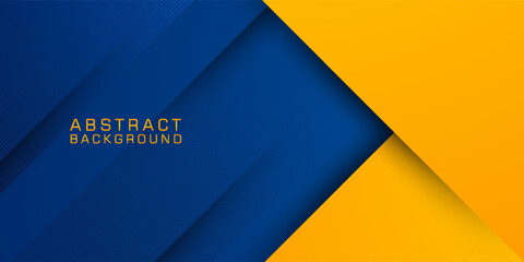 Abstract geometric blue and yellow square theme overlap background for graphics design .Eps10 vector