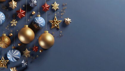 Festive white backdrop adorned with ornaments and holiday decorations