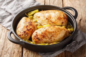 Crock Pot Mississippi Chicken is made with chicken breasts, au jus gravy, ranch seasoning, real...