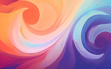 Obraz premium A swirly background of bold colours, this fluid digital art piece showcases dynamic waves and gradients, perfect for modern designs. Widescreen, wide, 16:10
