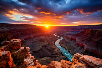 grand canyon sunset - obrazy, fototapety, plakaty