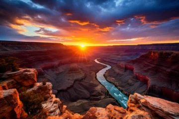 Schilderijen op glas grand canyon sunset © Nature creative