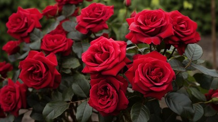 bunch of red roses  generated by AI
