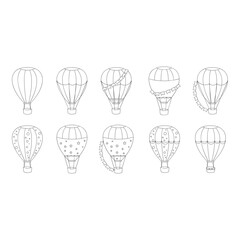 Hot Air Balloon Outline